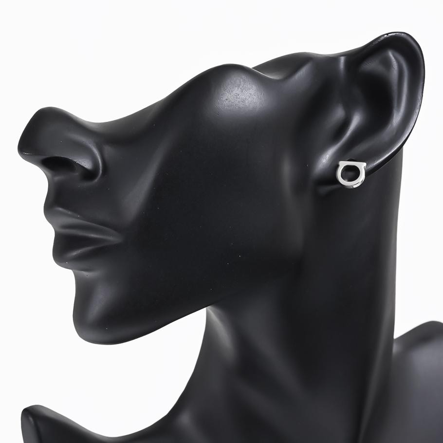 【スペシャルラッピング付き】フェラガモ Salvatore Ferragamo サルヴァトーレフェラガモ ピアス Sサイズ ガンチーニ メンズ レディース シルバー 760120 696433 0696433