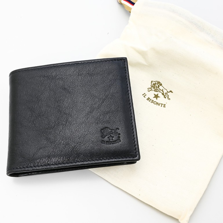 イルビゾンテ IL BISONTE 財布 二つ折り財布 ブラック C0487 MP 153