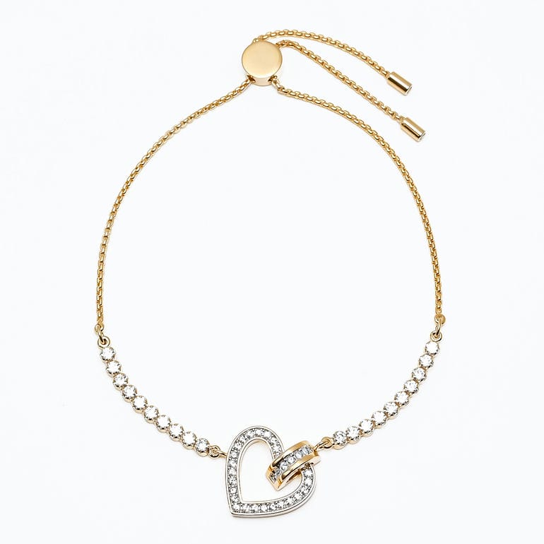 スワロフスキー SWAROVSKI ブレスレット Lovely ハート クリア ゴールド 5636964 ジュエリー アクセサリー【スペシャルラッピング660円(別売り)】