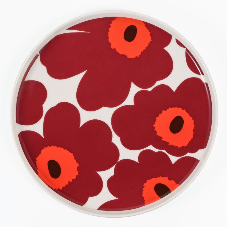 マリメッコ marimekko プレート 20cm 2025冬新作 ウニッコ バーガンディ レッド 75649 075649 133 大皿 洋食器 テーブルウェア 北欧食器 北欧デザイン<br>【スペシャルラッピング660円(別売り)】