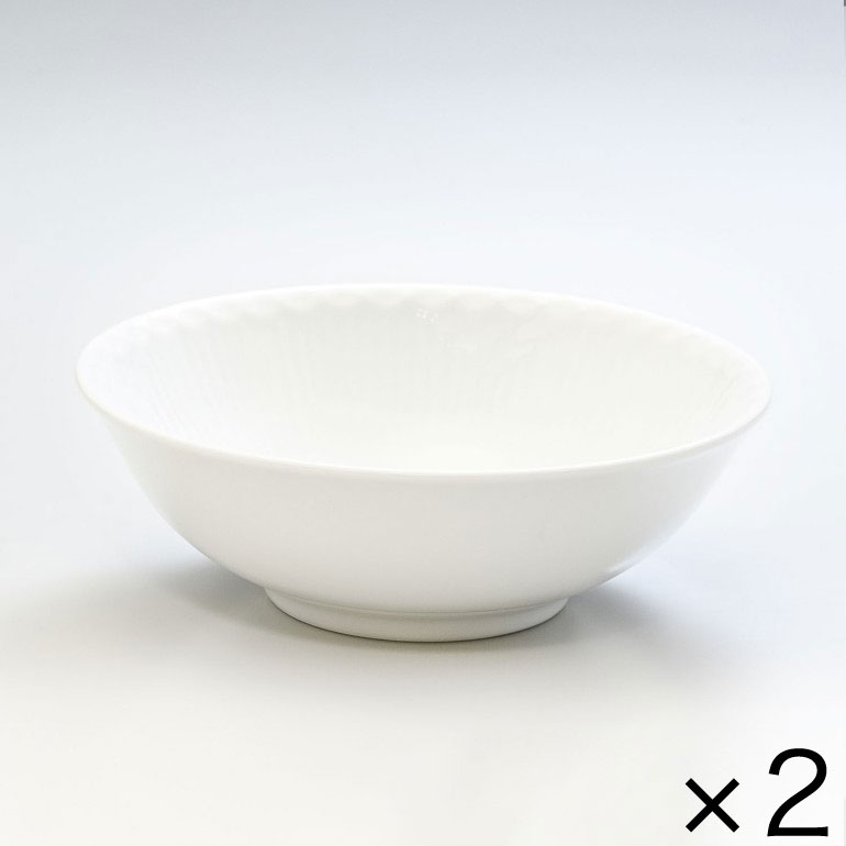 2個セット ロイヤルコペンハーゲン ホワイトフルーテッド ハーフレース ボウル シリアルボウル サラダボウル 16cm 1128574 1017288 1017288 北欧食器 洋食器 【スペシャルラッピング660円(別売り)】