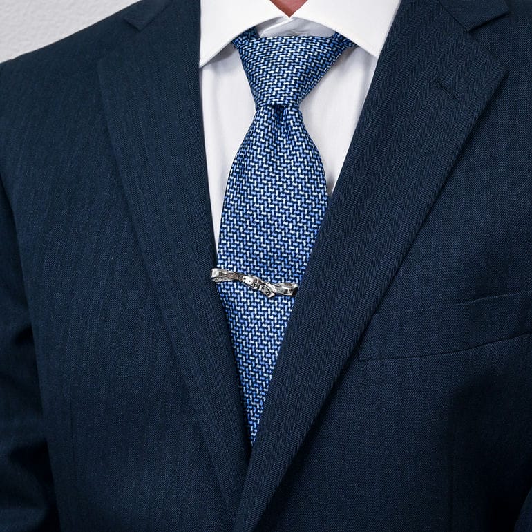 モンアート MONART ネクタイピン メンズ タイピン タイバー タイクリップ ベルト シルバー PS/5 Made in Italy 名入れ可有料 正規代理店