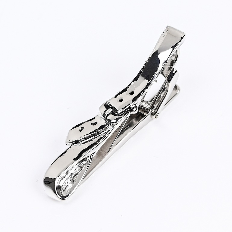 モンアート MONART ネクタイピン メンズ タイピン タイバー タイクリップ ベルト シルバー PS/5 Made in Italy 名入れ可有料 正規代理店