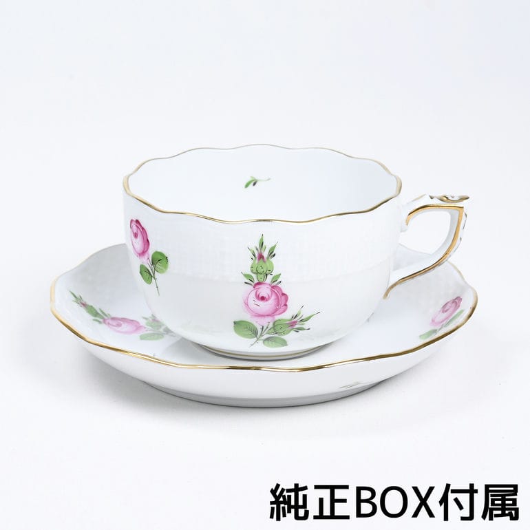 純正ボックス付き ヘレンド HEREND ティーカップ&ソーサー プティットローズ PRシリーズ 洋食器 200ml 手描き 724000 PR 00724000-PR カップアンドソーサー 【スペシャルラッピング660円(別売り)】