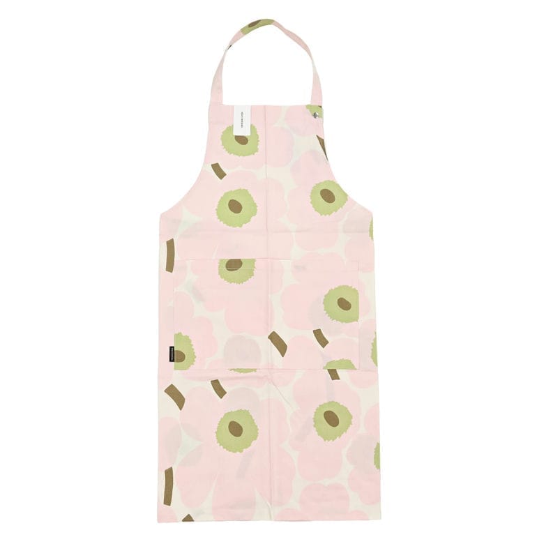 マリメッコ marimekko エプロン ピエ二 ウニッコ オフホワイト ピンク