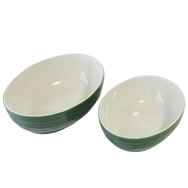 ストウブ staub マルチボウル 2個セット 23cm 27cm セラミック バジルグリーン 40511-573-0 洋食器