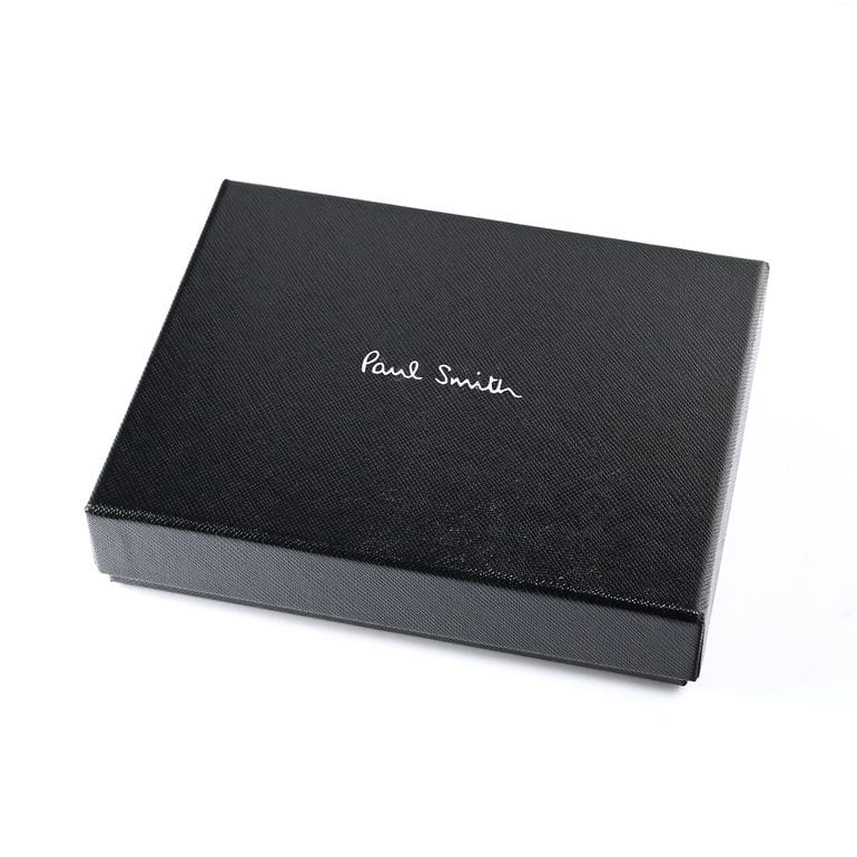 ポールスミス Paul Smith 二つ折り財布 2024SS メンズ ブラック 4833 MSTRGS 79 英国 Made in ITALY ウォレット 折財布 箔押し名入れ可（工賃別売り） 【スペシャルラッピング660円(別売り)】