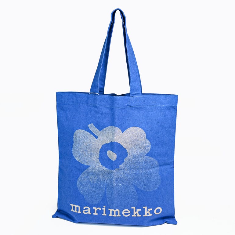 【刺しゅう名入れ可有料】マリメッコ marimekko トートバッグ Vankka Unikko ウニッコ ファブリックバッグ レディース ブルー 93981 093981 580 北欧デザイン ネコポス限定 送料無料