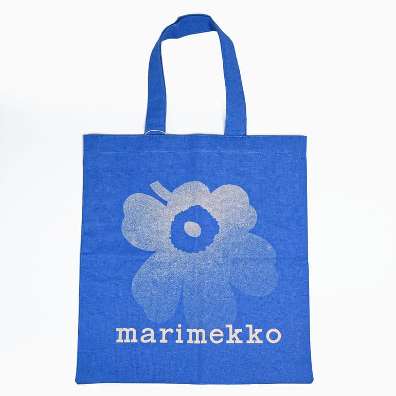 【刺しゅう名入れ可有料】マリメッコ marimekko トートバッグ Vankka Unikko ウニッコ ファブリックバッグ レディース ブルー 93981 093981 580 北欧デザイン ネコポス限定 送料無料