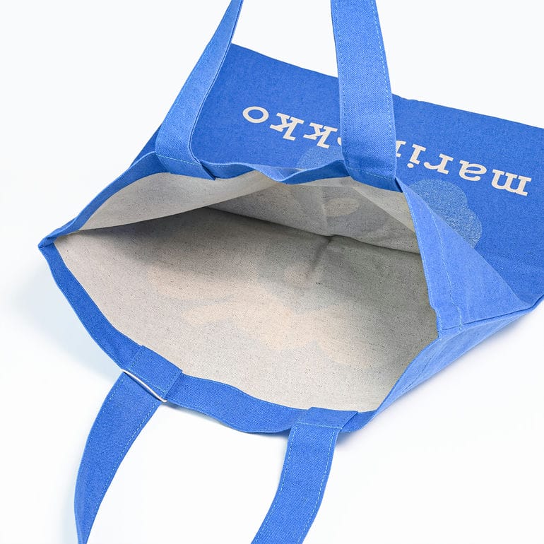 【刺しゅう名入れ可有料】マリメッコ marimekko トートバッグ Vankka Unikko ウニッコ ファブリックバッグ レディース ブルー 93981 093981 580 北欧デザイン ネコポス限定 送料無料