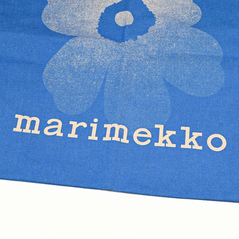 【刺しゅう名入れ可有料】マリメッコ marimekko トートバッグ Vankka Unikko ウニッコ ファブリックバッグ レディース ブルー 93981 093981 580 北欧デザイン ネコポス限定 送料無料
