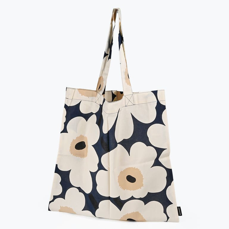 マリメッコ marimekko トートバッグ ウニッコ ファブリック レディース ミッドナイト クリーム 74528 074528 518 北欧雑貨 北欧デザイン ネコポス限定 送料無料<br>【スペシャルラッピング660円(別売り)】