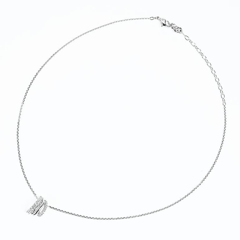 スワロフスキー SWAROVSKI ネックレス Hyperbola クリア シルバー