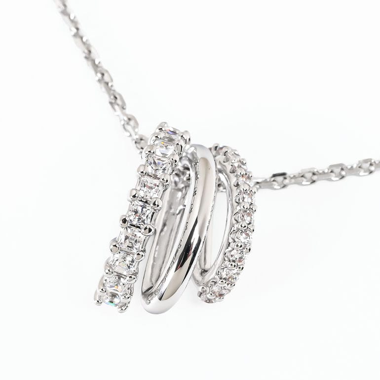 美品 SWAROVSKI スワロフスキー ネックレス クリスタル スワロフスキー SWAROVSKI ネックレス Hyperbola クリア シルバー