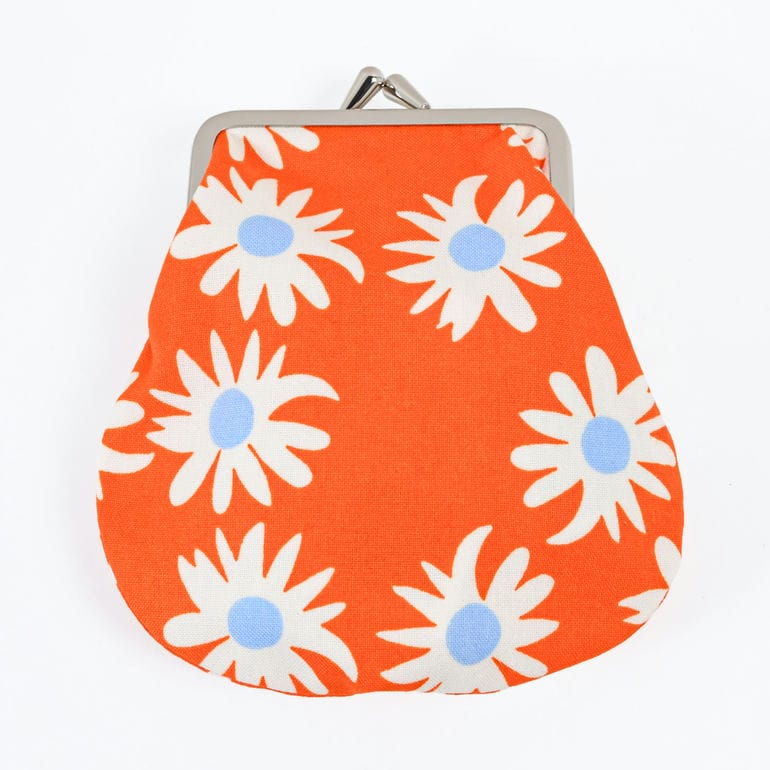 マリメッコ marimekko ポーチ 小物入れ がま口 Rakastaa ei rakasta ラカスタ エイ ラカスタ オレンジ 73978 073978 215 北欧雑貨 北欧デザイン ネコポス限定 送料無料