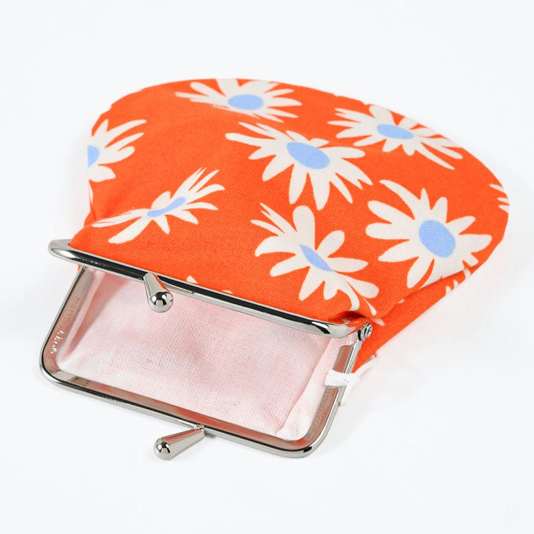 マリメッコ marimekko ポーチ 小物入れ がま口 Rakastaa ei rakasta ラカスタ エイ ラカスタ オレンジ 73978 073978 215 北欧雑貨 北欧デザイン ネコポス限定 送料無料