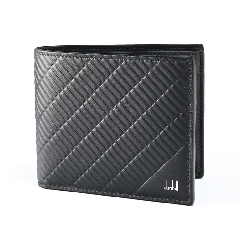 【箔押し名入れ可有料】ダンヒル dunhill 二つ折り財布 メンズ コントゥア 4cc コインパース ビルフォールド ブラック 24R2320PX001 折財布 ウォレット 英国<br>【スペシャルラッピング660円(別売り)】