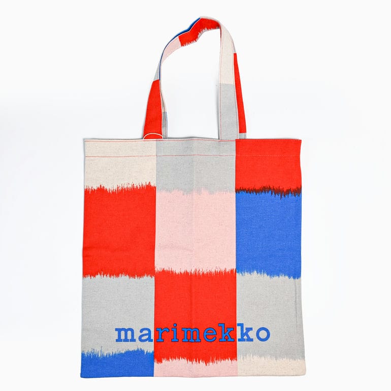 【刺しゅう名入れ可有料】マリメッコ marimekko トートバッグ Vankka チェック柄 ファブリックバッグ レディース マルチカラー 93983 093983 350 北欧デザイン ネコポス限定 送料無料