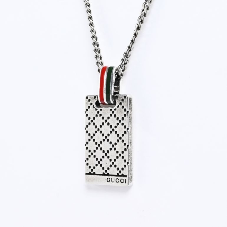 グッチ GUCCI ネックレス ジュエリー ペンダント ディアマンテモチーフ シグネチャーウェブエナメル 310481 J89L0 8518 名入れ可有料【スペシャルラッピング660円(別売り)】