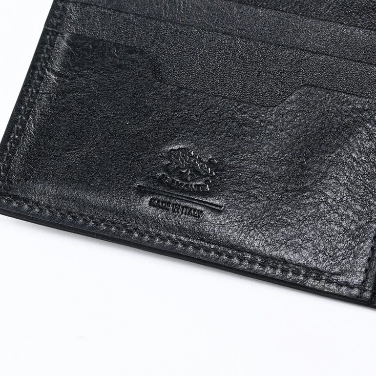 イルビゾンテ IL BISONTE 二つ折り財布 小銭入れ付 Cestello メンズ レディース ブラック SBW069PV0001BK128N レザー ウォレット 箔押し名入れ可有料【スペシャルラッピング660円(別売り)】