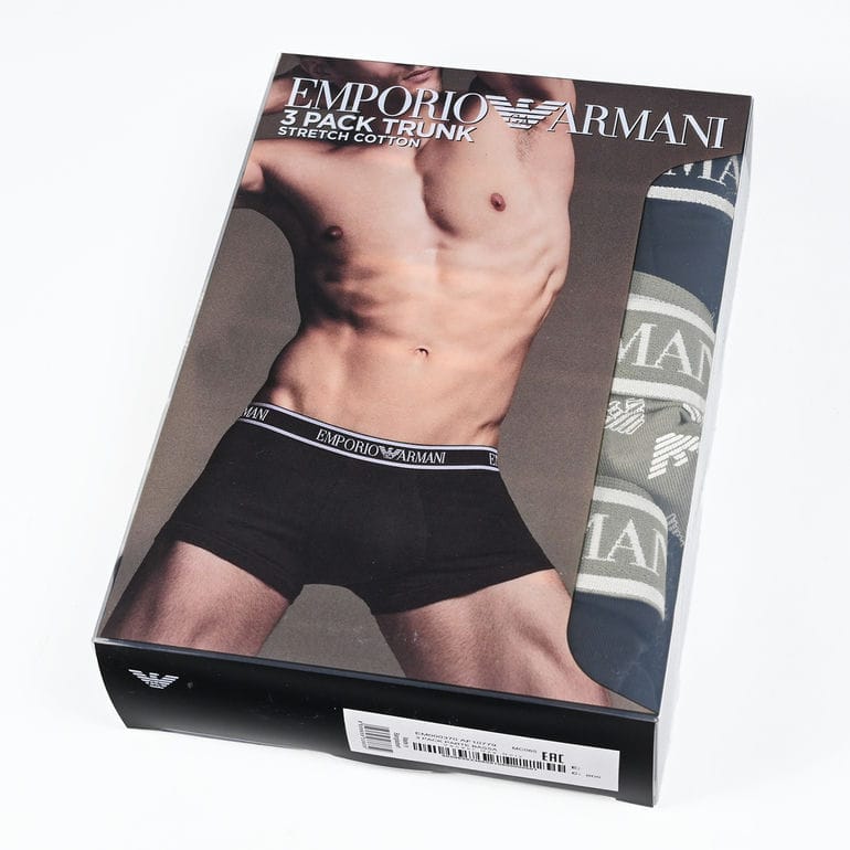エンポリオ アルマーニ EMPORIO ARMANI 下着 アンダーウェア ボクサーパンツ 無地 イーグルロゴ 3パック 全3サイズ メンズ グレー ブラック EM000370 AF10779 MC065 MADE IN ITALY【スペシャルラッピング660円(別売り)】