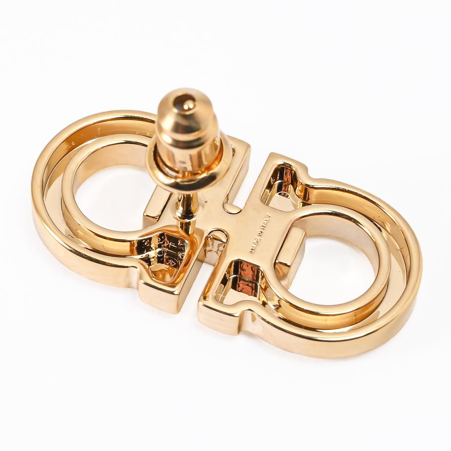 【スペシャルラッピング付き】フェラガモ Salvatore Ferragamo サルヴァトーレフェラガモ ピアス ダブル・ガンチーニ レディース ゴールド 760868 785178 0785178