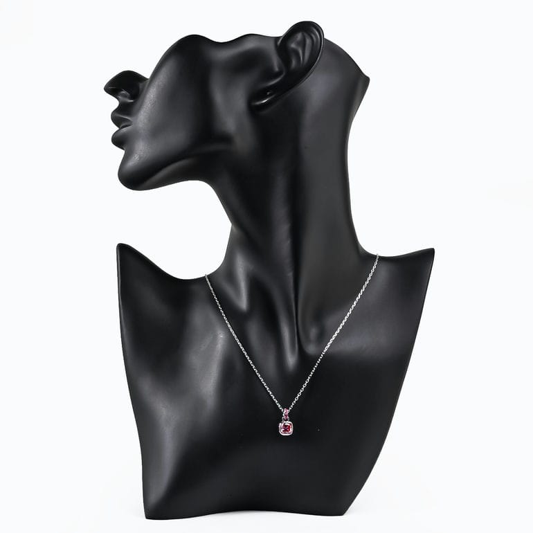 スワロフスキー SWAROVSKI ネックレス Birthstone ピンク シルバー
