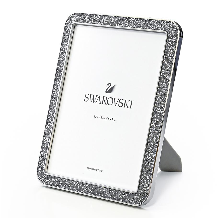 スワロフスキー SWAROVSKI フォトフレーム Minera 2Lサイズ（13cm×18cmまで）対応 Silver Tone 写真立て シルバー 5351296 名入れ対応 名前入れ ネーム入れ インテリア オブジェ 置物 【スペシャルラッピング660円(別売り)】