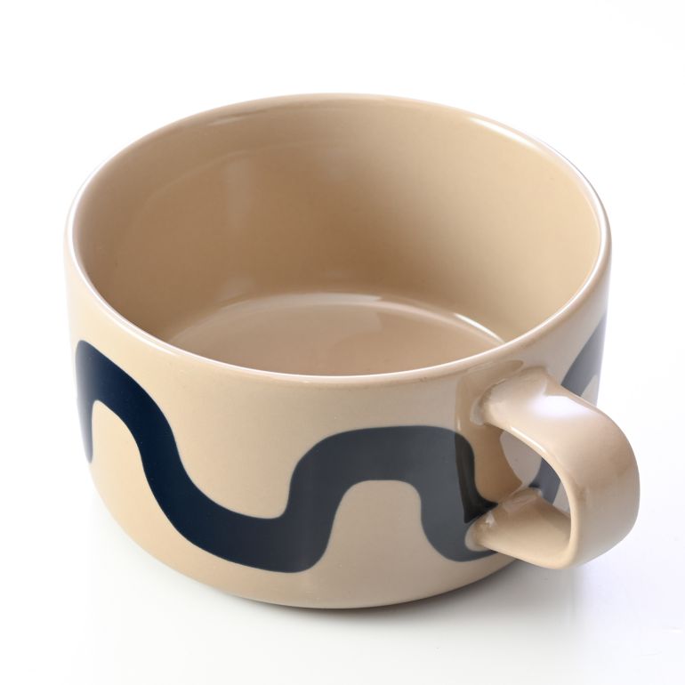【名入れ可有料】マリメッコ marimekko ティーカップ 250ml Seireeni セイレーニ ダークブルー×テラ 072251 850 北欧食器 洋食器【スペシャルラッピング660円(別売り)】