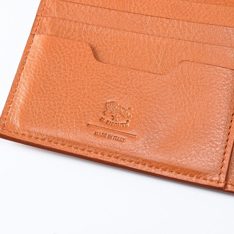イルビゾンテ IL BISONTE 二つ折り財布 小銭入れ付 Cestello メンズ レディース キャラメル ヤキヌメ SBW069PV0001CA106N レザー ウォレット 箔押し名入れ可有料【スペシャルラッピング660円(別売り)】