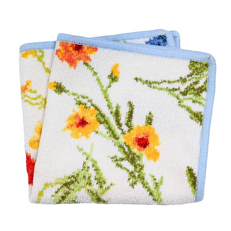 フェイラー FEILER ハンカチ ハンドタオル レディース フラワーメドウ ブルー 30cm×30cm 刺しゅう名入れ可有料 名入れギフト ネコポス限定 送料無料<br>【スペシャルラッピング660円(別売り)】