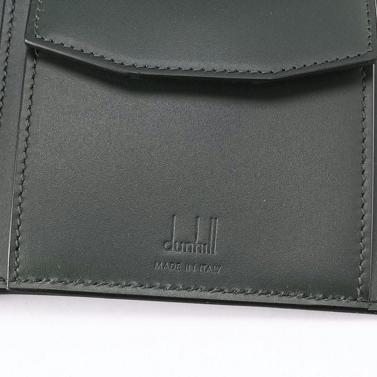 【名入れ可有料】ダンヒル dunhill 二つ折り財布 小銭入れ付 バーリントン メンズ ブラック レーシンググリーン DU24F2320GN001 ウォレット 折財布 英国 <br>【スペシャルラッピング660円(別売り)】