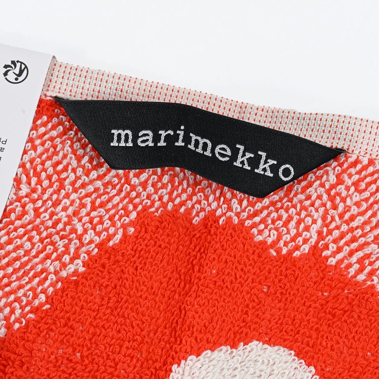 マリメッコ marimekko ハンドタオル 32cm ミニタオル ハンカチ Unikko ウニッコ MINIPYYHE オフホワイト オレンジレッド 75128 075128 130 北欧雑貨 北欧デザイン ネコポス限定【スペシャルラッピング660円(別売り)】