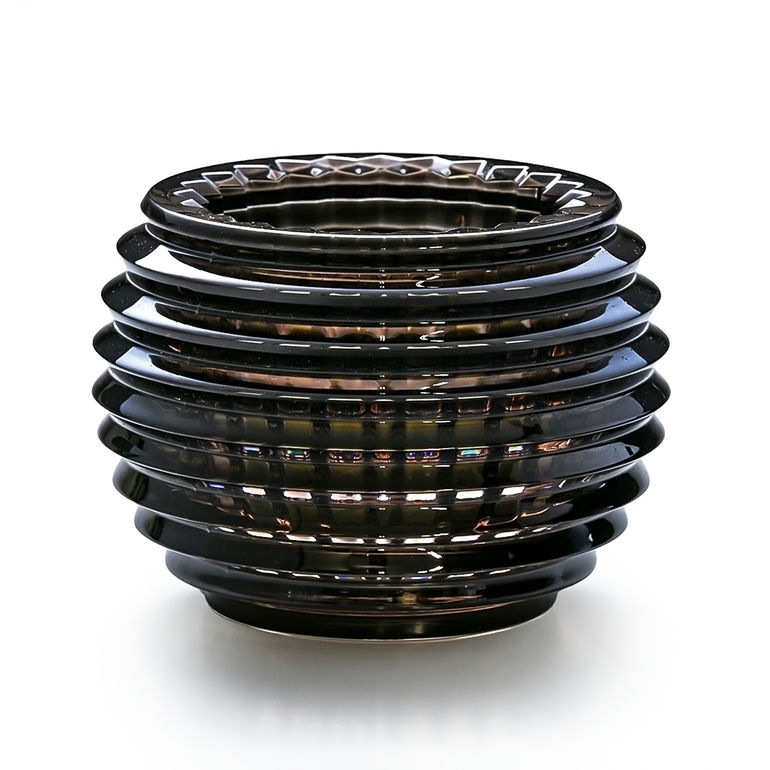 バカラ 名入れ対応 Baccarat キャンドルホルダー EYE アイ グレーブラウン 2802311 【熨斗対応】 インテリア オブジェ 置物 洋食器 <br>【スペシャルラッピング660円(別売り)】