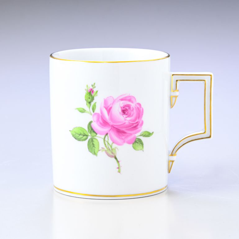 【名入れ可有料】マイセン ピンクローズ ピンクの薔薇 マグカップ 310ml Meissen 020110-55810-1 洋食器 【ドイツ本国の紙袋別売り】【スペシャルラッピング660円(別売り)】