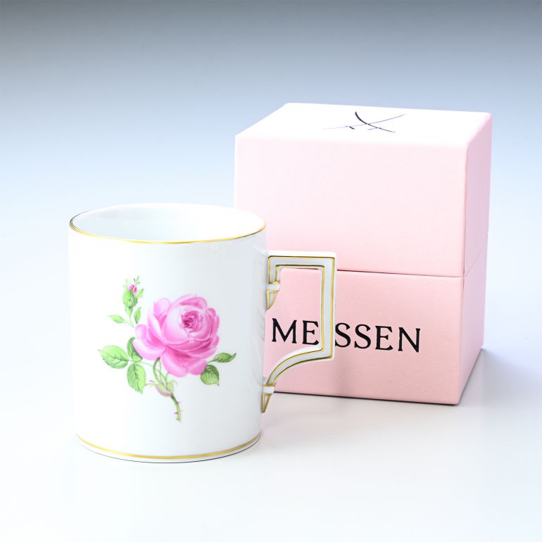 【名入れ可有料】マイセン ピンクローズ ピンクの薔薇 マグカップ 310ml Meissen 020110-55810-1 洋食器 【ドイツ本国の紙袋別売り】【スペシャルラッピング660円(別売り)】