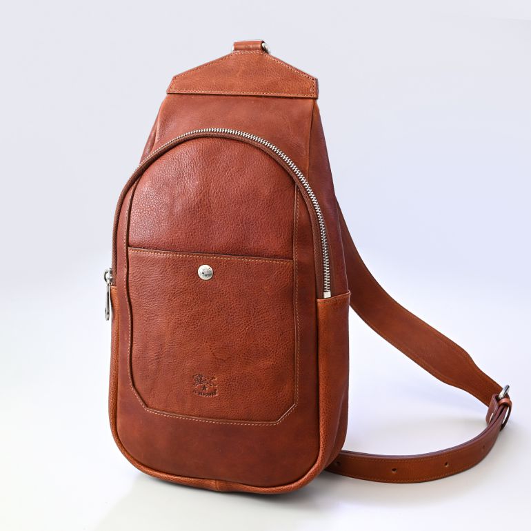 イルビゾンテ IL BISONTE ボディバッグ メンズ レディース Cosimo line ヴィンテージ カウハイド レザー コニャック BOS001PO0001BW394N