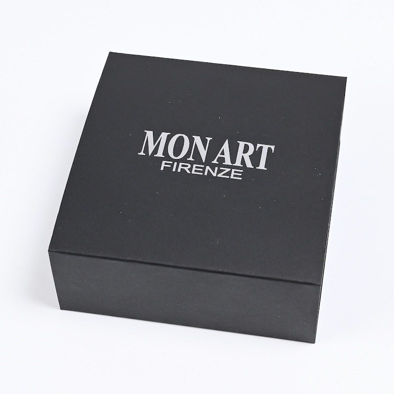 モンアート MONART ブレスレット 天然石 メンズ ダブルワイディング ウーブンレザー/ナチュラルストーン ブラウン/グレー BR/107 A M Made in Italy 正規代理店