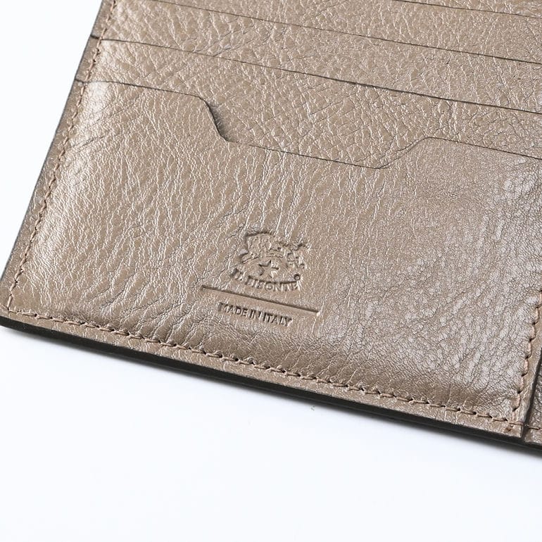 イルビゾンテ IL BISONTE 二つ折り財布 小銭入れ付 Cestello メンズ レディース トルトラ SBW069PV0001GY107N レザー ウォレット 箔押し名入れ可有料【スペシャルラッピング660円(別売り)】