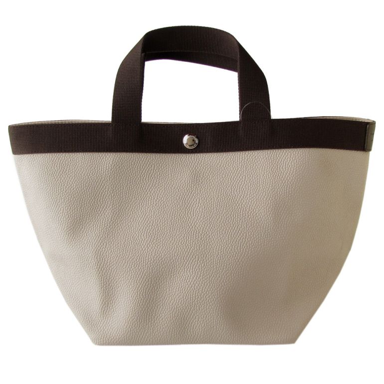 エルベシャプリエ トートバッグ レディース 舟形 M リュクス コーテッドキャンバス マスティック×モカ 707GP 63 69