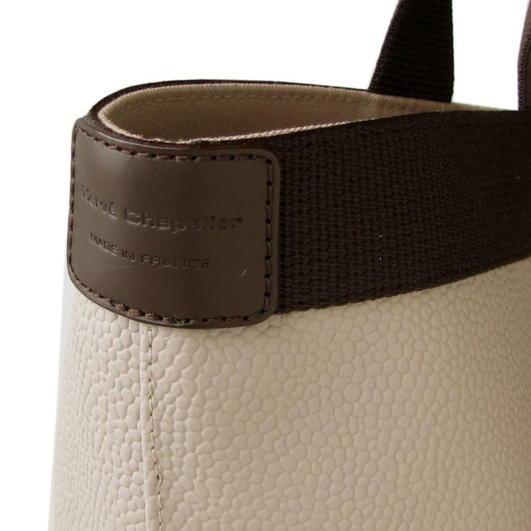 エルベシャプリエ トートバッグ レディース 舟形 M リュクス コーテッドキャンバス マスティック×モカ 707GP 63 69