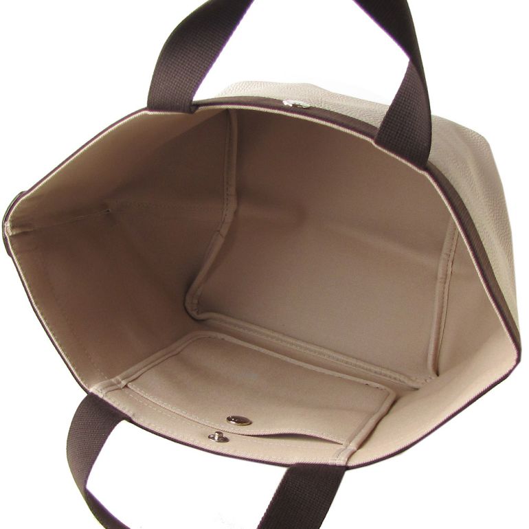 エルベシャプリエ トートバッグ レディース 舟形 M リュクス コーテッドキャンバス マスティック×モカ 707GP 63 69