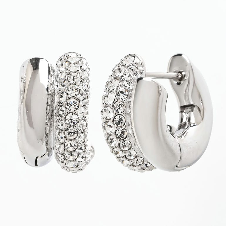 スワロフスキー SWAROVSKI ピアス Dextera フープピアス チューブ クリア シルバー 5738197 ジュエリー アクセサリー<br>【スペシャルラッピング660円(別売り)】