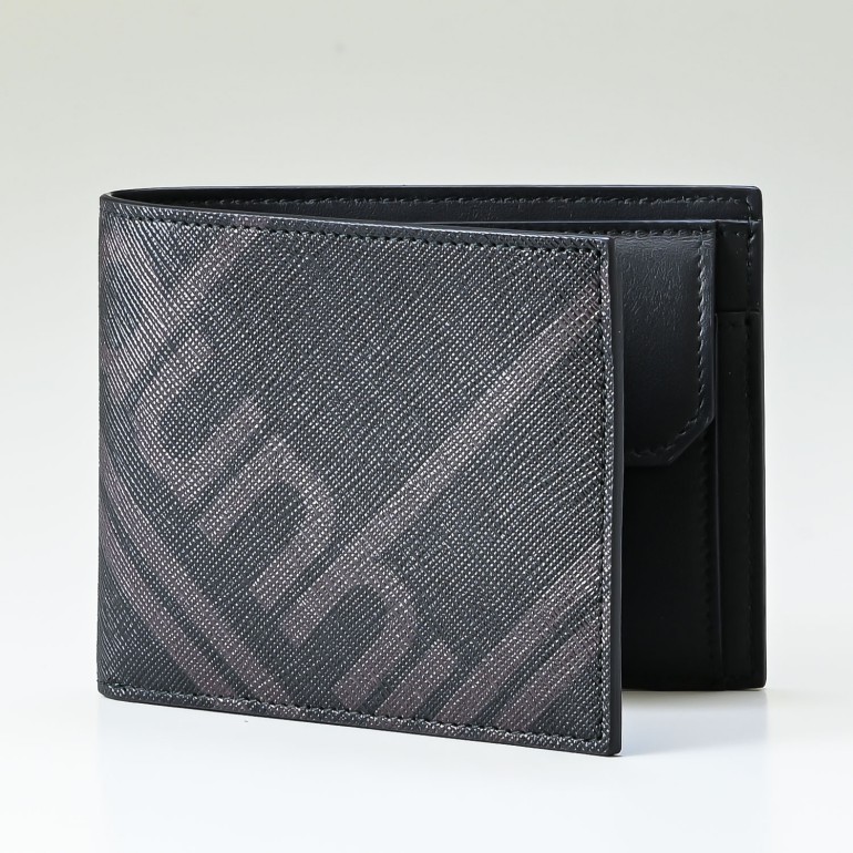 ダンヒル dunhill 財布 二つ折り財布 メンズ ラゲッジ キャンバス バーティカル ブラック×ブラウン 19F2320SC001<br>【スペシャルラッピング660円(別売り)】