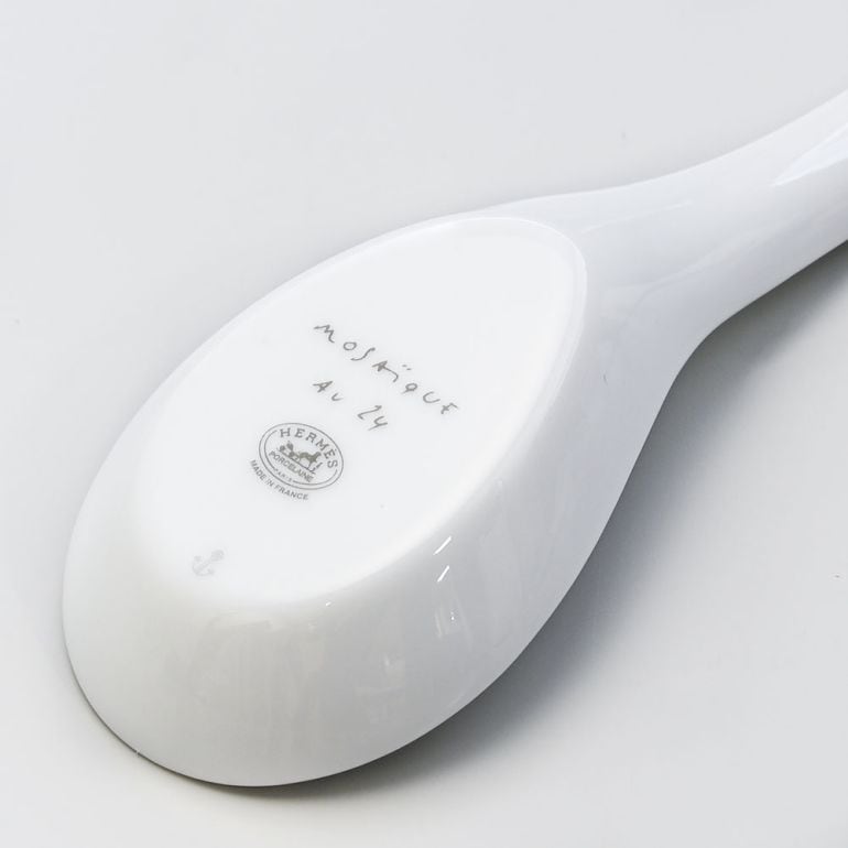 エルメス モザイクプラチナ スプーン（レンゲ） 2個