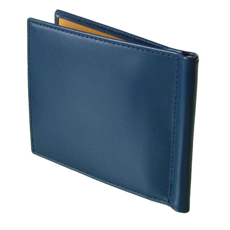 エッティンガー ETTINGER 財布 二つ折り財布 札入れ 札ばさみ マネークリップ メンズ ブライドルレザー バイカラー BH787AJR ペトロール ブルー 名入れ可有料 【スペシャルラッピング660円(別売り)】