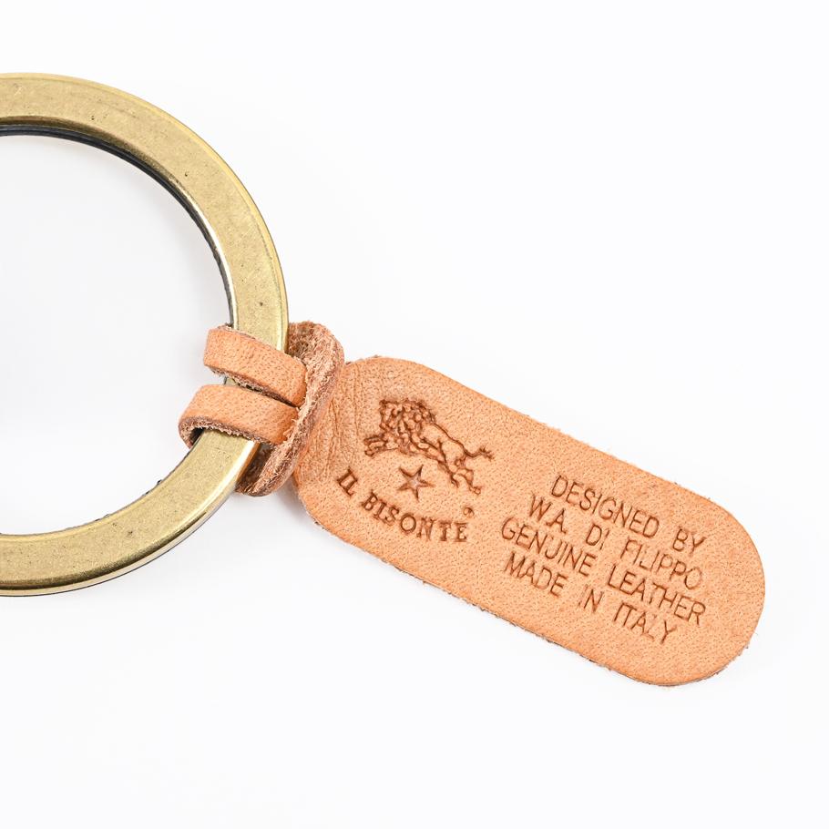 イルビゾンテ IL BISONTE キーリング キーホルダー メンズ レディース バケッタレザー ネイビー C0551 P 866 名入れ可有料【スペシャルラッピング660円(別売り)】