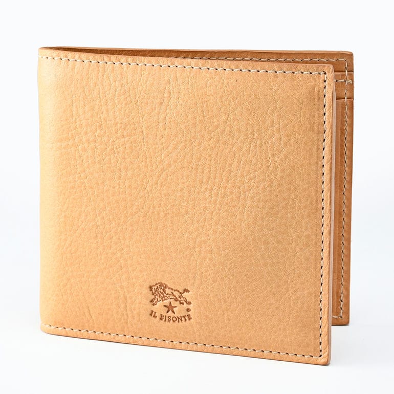 イルビゾンテ IL BISONTE 二つ折り財布 小銭入れ付 Cestello メンズ レディース ナチュラル ヌメ SBW069PV0001NA113N レザー ウォレット 箔押し名入れ可有料【スペシャルラッピング660円(別売り)】
