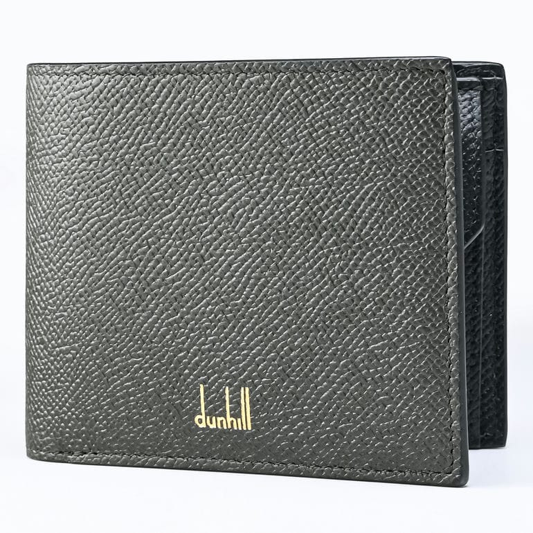 【名入れ可有料】ダンヒル dunhill 二つ折り財布 小銭入れ付 カドガン レザー メンズ オリーブグレー DU24R2320AP345 ウォレット 折財布 英国 <br>【スペシャルラッピング660円(別売り)】