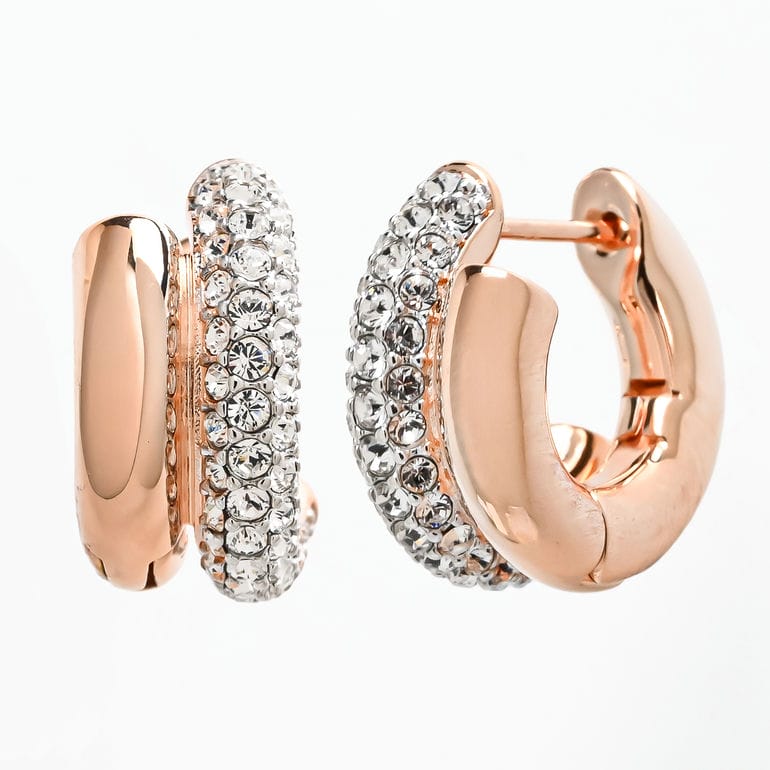 スワロフスキー SWAROVSKI ピアス Dextera フープピアス チューブ クリア ローズゴールド 5738198 ジュエリー アクセサリー<br>【スペシャルラッピング660円(別売り)】